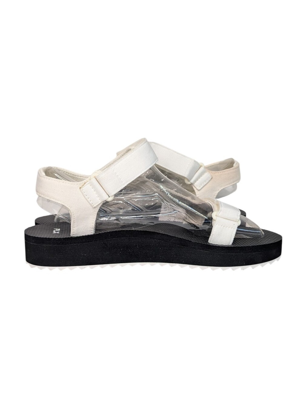 FLX Travel/Leisure Strap Black White Sandals | Size 11 - Picture 3 of 10